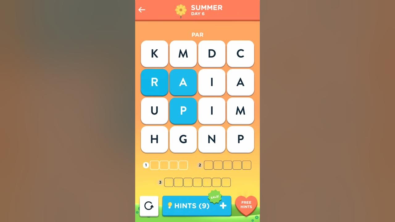 Wordbrain 2 Summer Challenge Day 6 Wordbrain 2 Answers YouTube