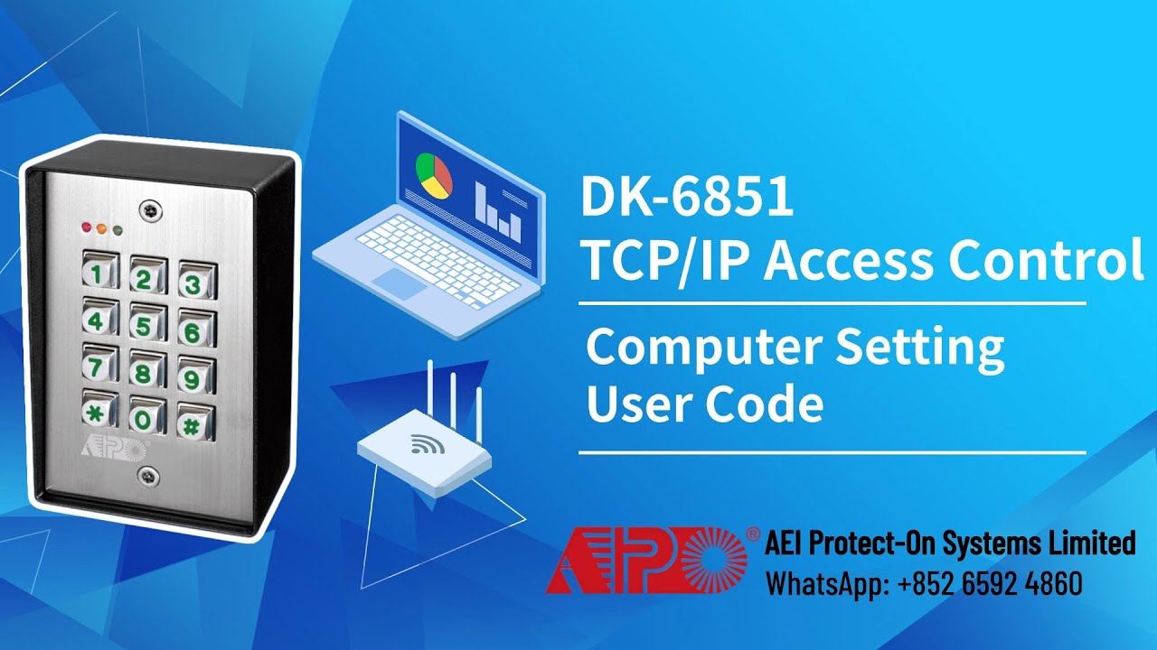 APO DK-6851 Computer Setting Normal User Code & Checking Access Record for TCP/IP Access Control