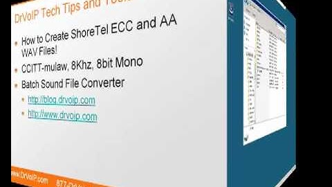 Formatting ShoreTel WAV files for the ECC and AA