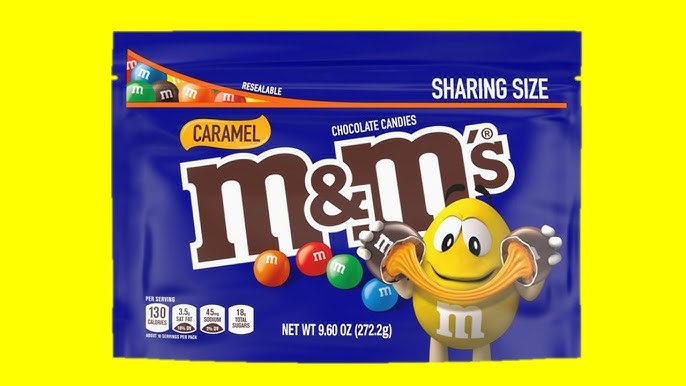 a blue bag m&m chocolate candy flavor caramel #shorts #candy 