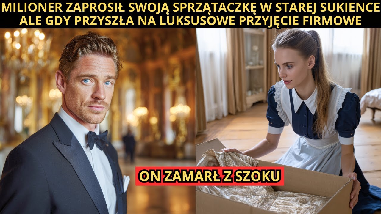 MILIONER zaprosił SPRZĄTACZKĘ w STAREJ SUKIENCE lecz gdy pojawiła się na LUKSUSOWYM PRZYJĘCIU, on ZA