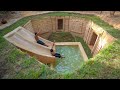 build tunnel swimming pool water slide to temple underground swimming pool