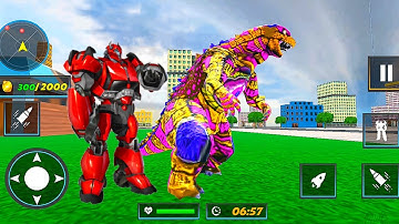 Godzilla Robot Multiple Transformation: Godzilla Flying Car Tank Game 2023 - Android iOS Gameplay