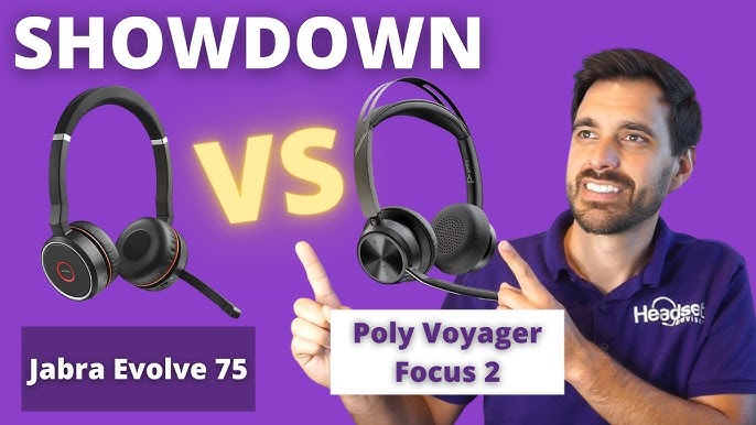 Jabra Evolve2 75 VS. Poly Voyager Focus 2 Wireless Headset SHOWDOWN + Mic  Test! - YouTube