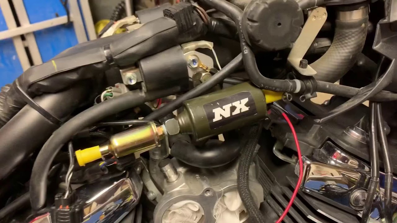 Nitrous oxide wet kit install on 2011 Yamaha Stryker YouTube