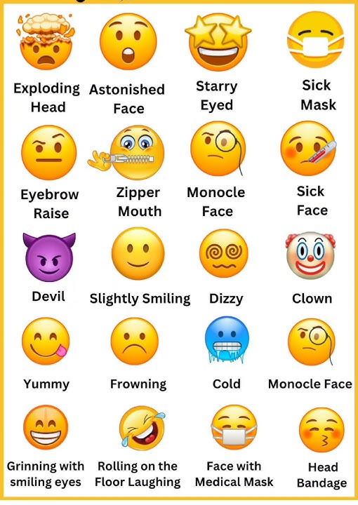 20 emozis name and their meanings #shorts #emozis