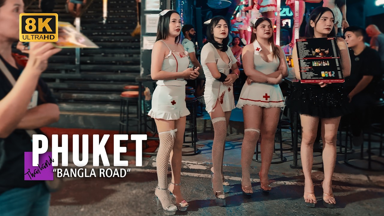 🇹🇭 8K HDR | Ночная жизнь Бангла Роуд Пхукет | Ночная жизнь и бары | Полный пеший тур
