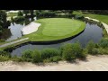 Flying over the golf resort black bridge