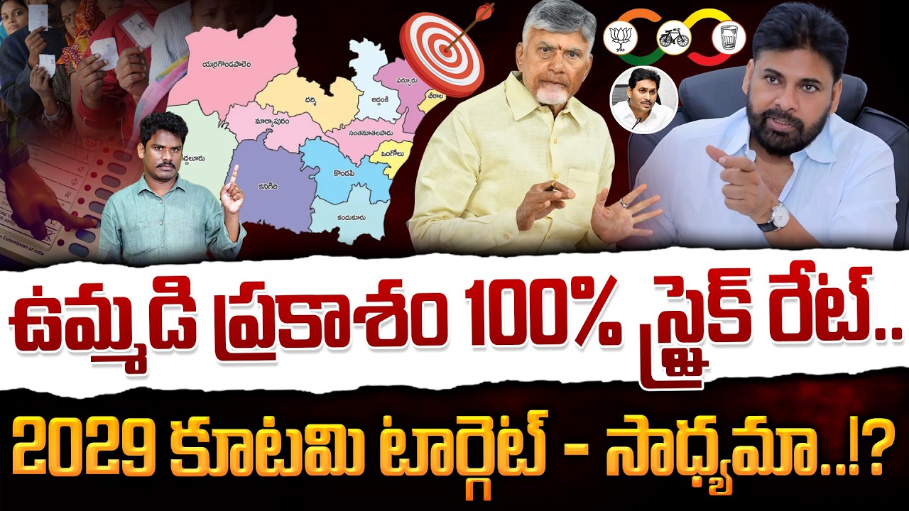 Chandrababu on Prakasam: ఉమ్మడి ప్రకాశం 100% స్ట్రైక్ రేట్.. 2029 కూటమి టార్గెట్ - సాధ్యమా? | AP 175