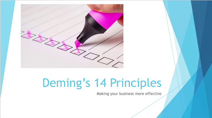 Beginning Engineers Deming's 14 Principles