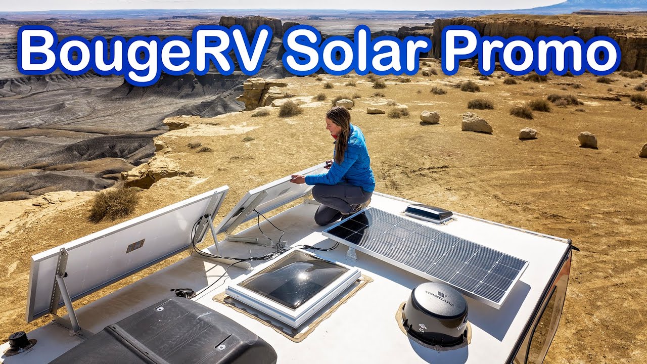 BougeRv 200W 9BB Solar Panels & 40A MPPT Controller on a Truck Camper