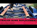 Boat Trailer Bunk replacement - DIY (wood and carpet) in 4K