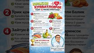 Юракни КУВАТЛОВЧИ  махсулотлар?❤️‍?#youtubeshorts #youtube #foydali_tavsiyalar #soglik #davolash