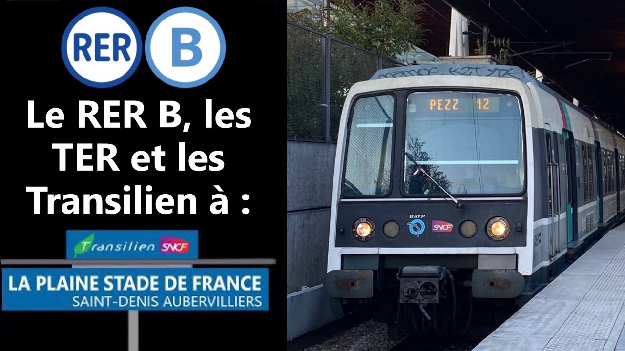 Spot à La Plaine - Stade de France sur le RER B (MI79, MI84, Z 50000, Regiolis)