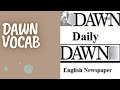 Dawn Vocabulary with urdu meanings|Css vocabulary
