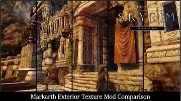 Skyrim Special Edition Mods - Markarth Exterior Texture Mod Comparison