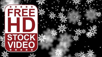 Free Stock Videos – abstract animated snowflakes falling on black background seamless loop
