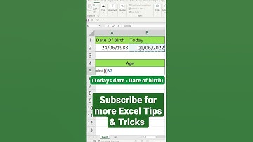 Age Calculator in Excel #shorts #exceltips #exceltricks #viral