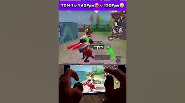 BGMI 🤯 1 v 1 TDM 60 FPS🥵 vs 120 FPS😢 #bgmi #pubg #shorts #tdm #tdm1v1 #pubgmobile