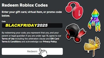 ALL BLACK FRIDAY 2025 Roblox Promo Codes For FREE ROBLOX Items & FREE UGC LIMITEDS 2025 (UPDATED)