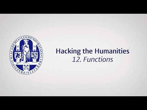 Episode 12: Functions