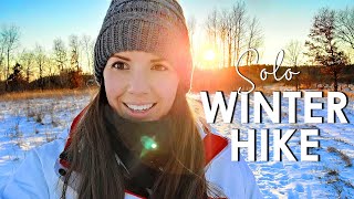 Solo WINTER HIKING | Chasing Minnesota Sunsets in 14 degrees