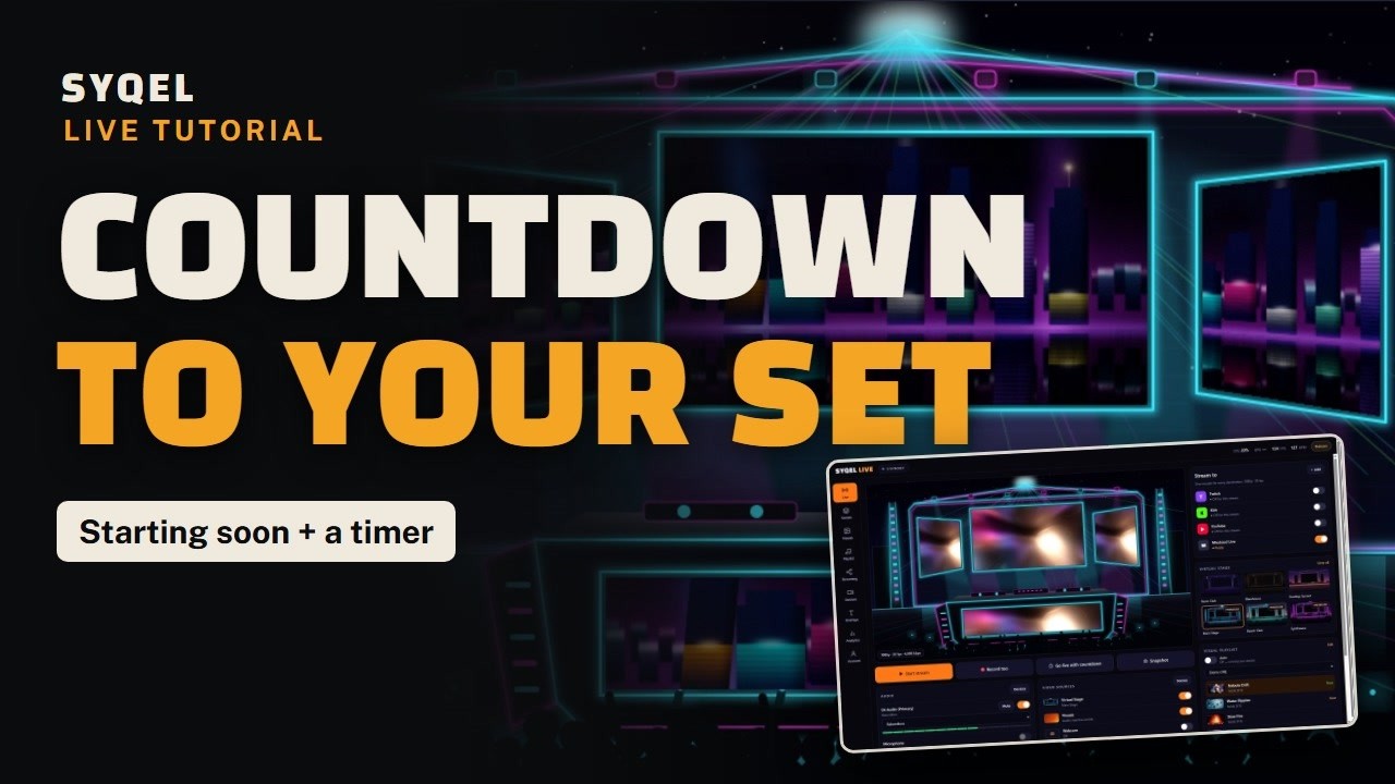 Add a countdown timer before your DJ stream starts