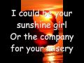 Sunshine Girl Britt Nicole Lyrics