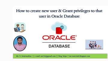 How to create new user and grant privileges to that user in Oracle Database || Create user in Oracle