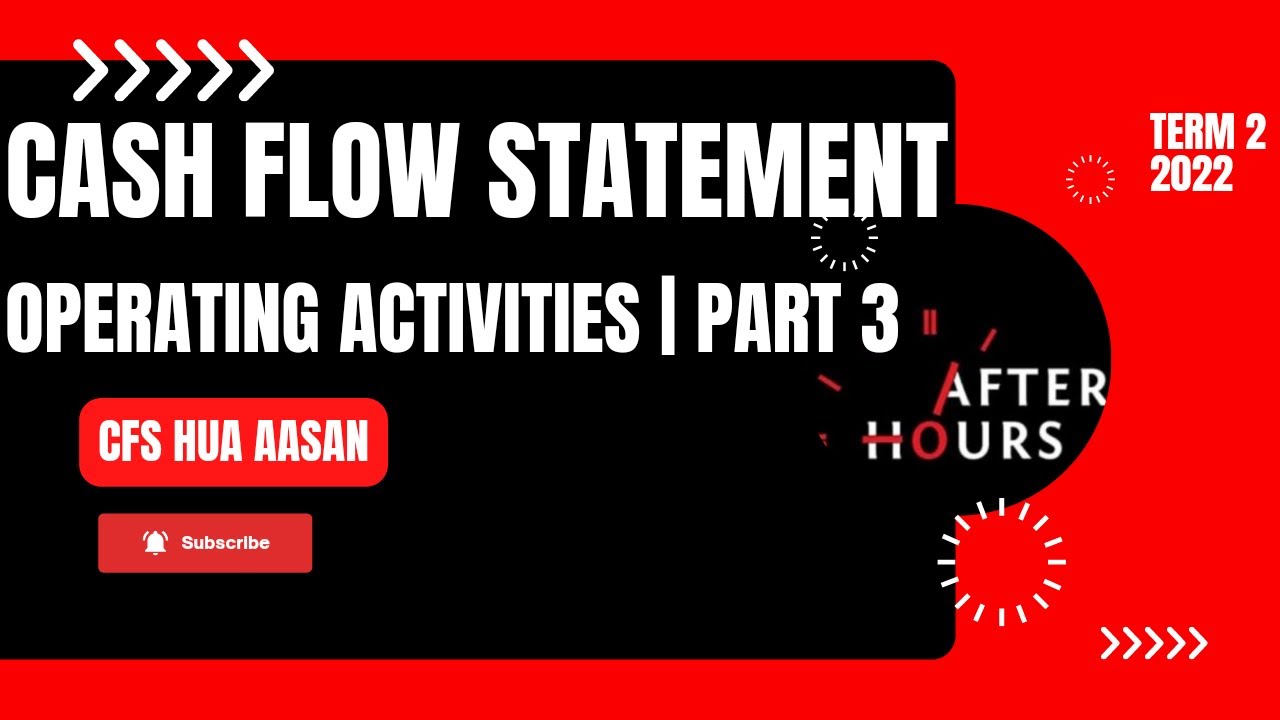 Cash Flow Statement (CFS) | Part 3 | Operating Activity | Accounts | Class 12 | Term 2