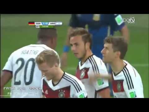 هدف ماريو جوتزه فى الارجنتين في الوقت القاتل كأس العالم 2014 الهدف بتعليق الشوالي 
