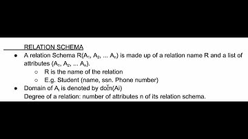 Relational Data Model and Relational Database Constraints : Relational Model (RELATION SCHEMA)