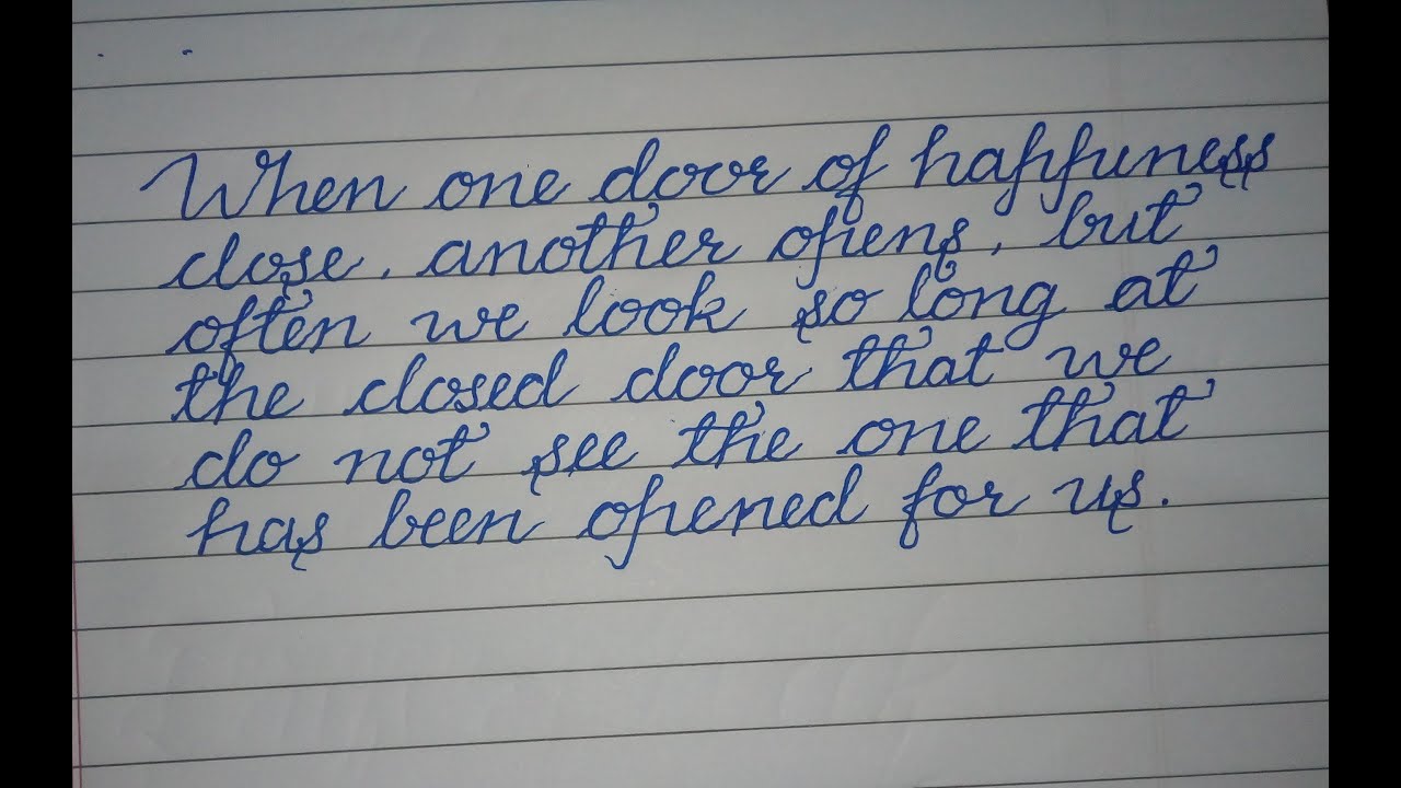 Neat and clean cursive handwriting/ inspirational quotes in Calligraphy ...