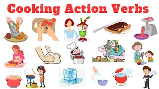 Cooking Action Verbs Vocabulary in English | Learn English Kitchen Action Verbs Listen and Practice