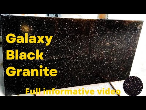 Galaxy Black Granite - Full Information || Black And Golden dot