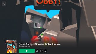 New! Escape Dinosaur Obby Jurassic Roblox game play! 😱