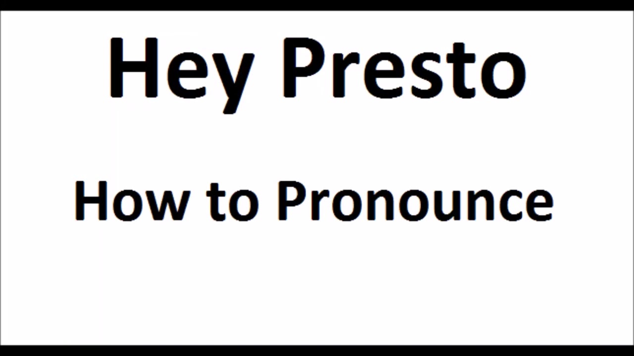 How to pronounce Hey Presto||How to say Hey Presto||Hey Presto Pronunciation||ABDictionary