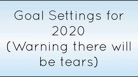 Goals Setting 2020| Powersheets