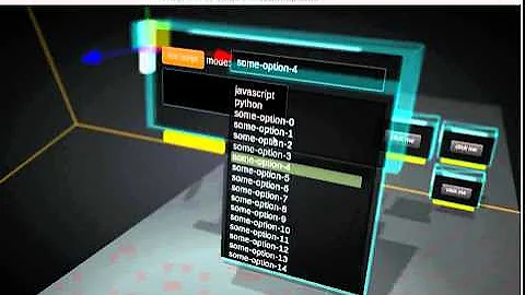 three.js webgl css3d select dropdown
