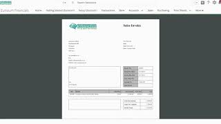 Sales Invoice - Zumzum Financials