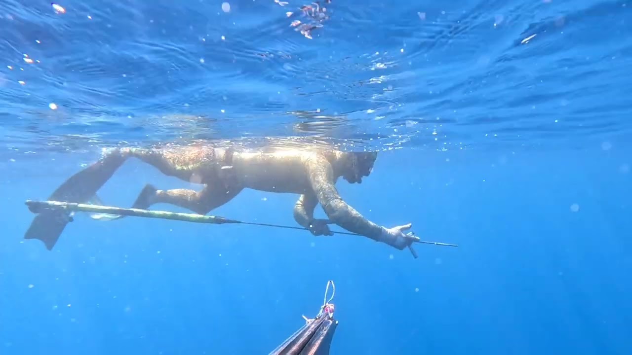 Long pneumatic speargun loading by # Spearfishing Extreme in Capri