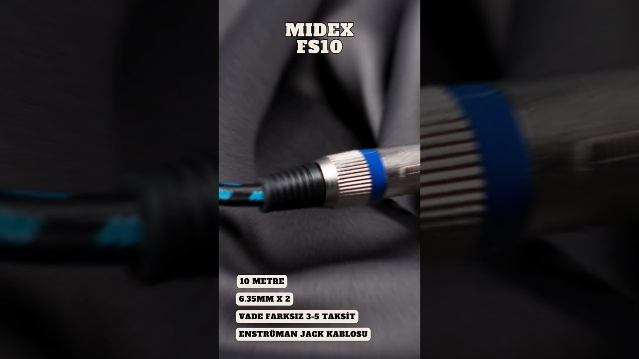 Midex FS10 Enstrman Jack Kablosu 635 mm Jak Kablo 10 Metre