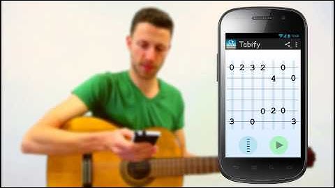 Tabify app demo - automatically write your tablature