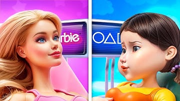 Squid Game Doll and Barbie Become Moms! Brilliant Parenting Hacks and Funny Situations