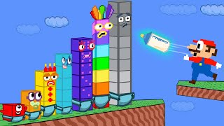 Мульт Mario and the Giant Numberblocks BABIES Mix Level Up Maze If Numberblocks are Babies