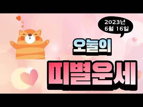 띠별운세 6월 16일 금요일 오늘운세 내일운세 건강운 금전운 재물운 연애운 직업운 학업운