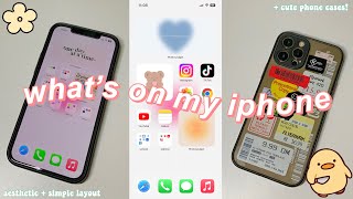 🧃 what’s on my iphone 2022 // aura aesthetic layout, cute wallpapers, and widgets | kay.studies 💌 screenshot 4