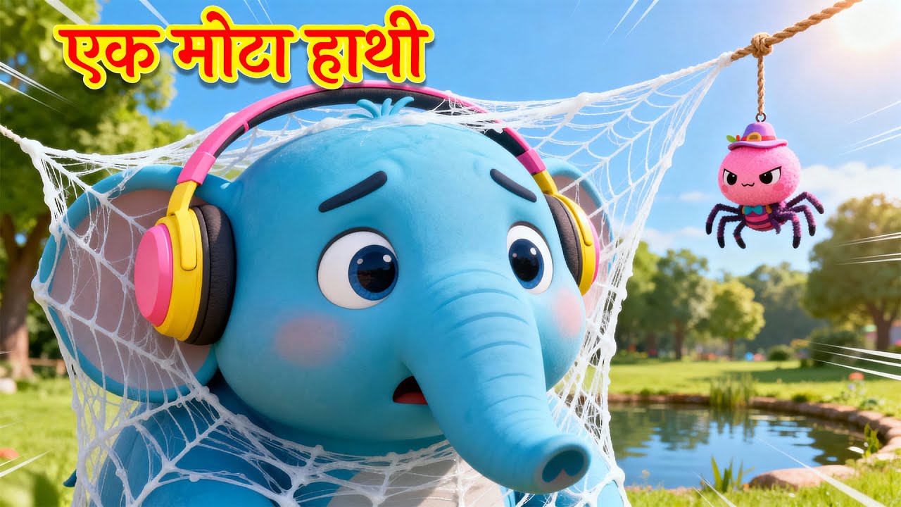 एक मोटा हाथी, Ek Mota Hathi, Hindi Nursery Rhyme And Kids Song, All Hindi Rhyms