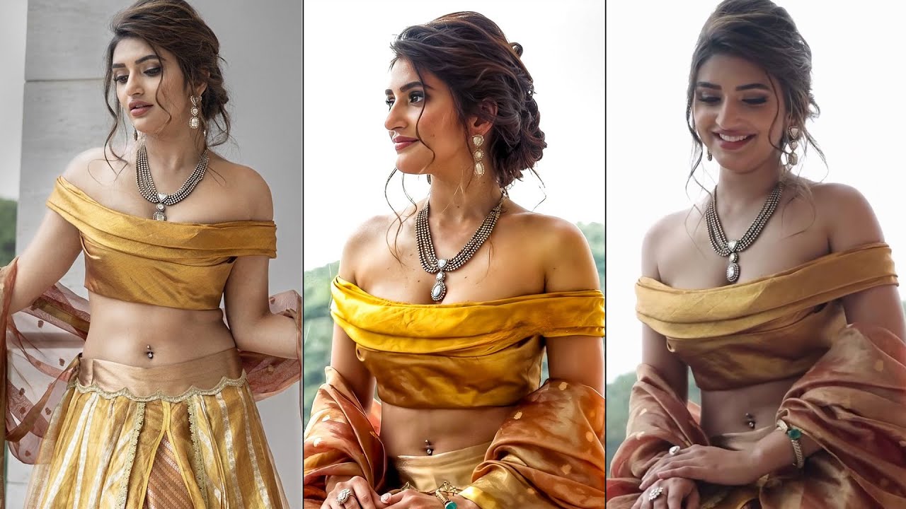 Sreeleela Beautiful Traditional Look in Golden Dress | Sreeleela New Photoshoot Video | Tupaki
