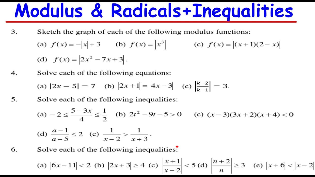 Absolute Value & Radical Functions Explained | Equations & Inequalities ...